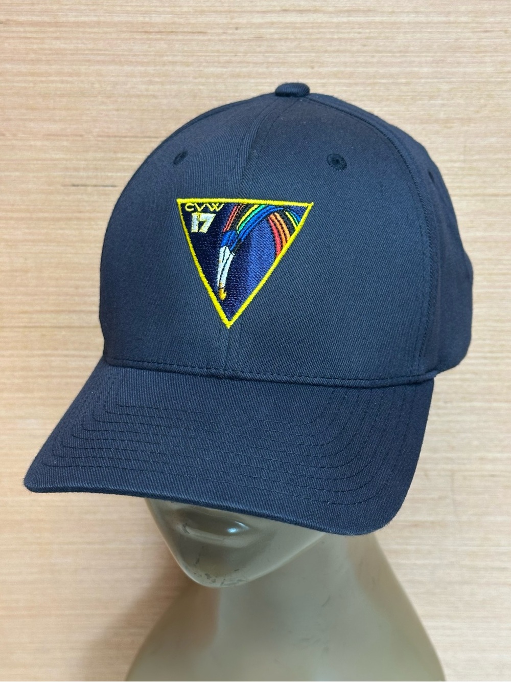 US Navy Carrier Air Wing CVW 17 Blue Hat Cap Adult Flex Fit Size Large X-Large